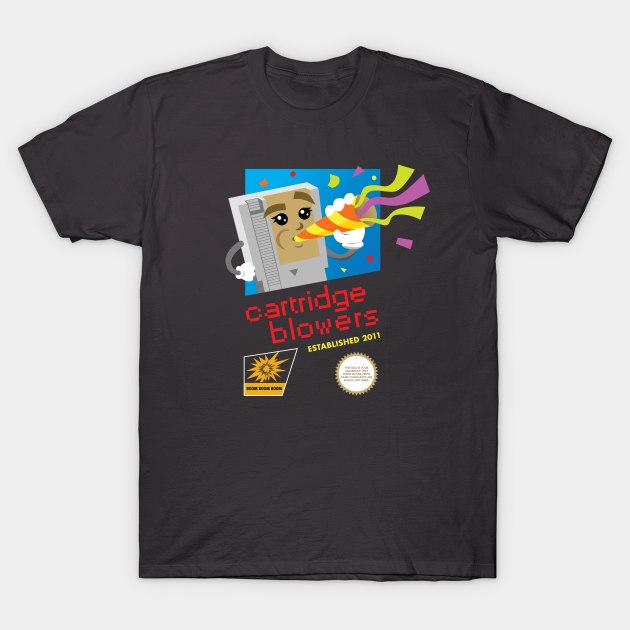 Cartridge Blowers 10th Anniversary T-Shirt by andyhuntdesigns